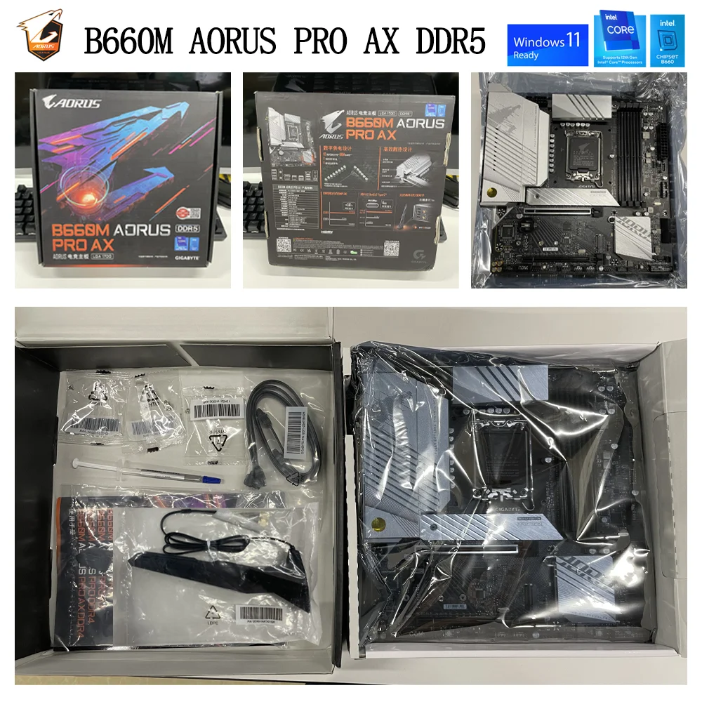 Материнская плата Gigabyte B660M AORUS PRO AX DDR5 материнская LGA 1700 с поддержкой ЦП 12-го