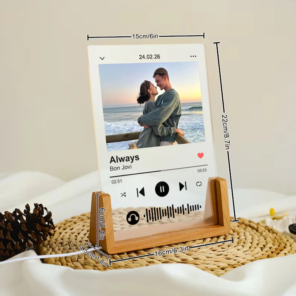 Акриловая фоторамка с песней Spotify