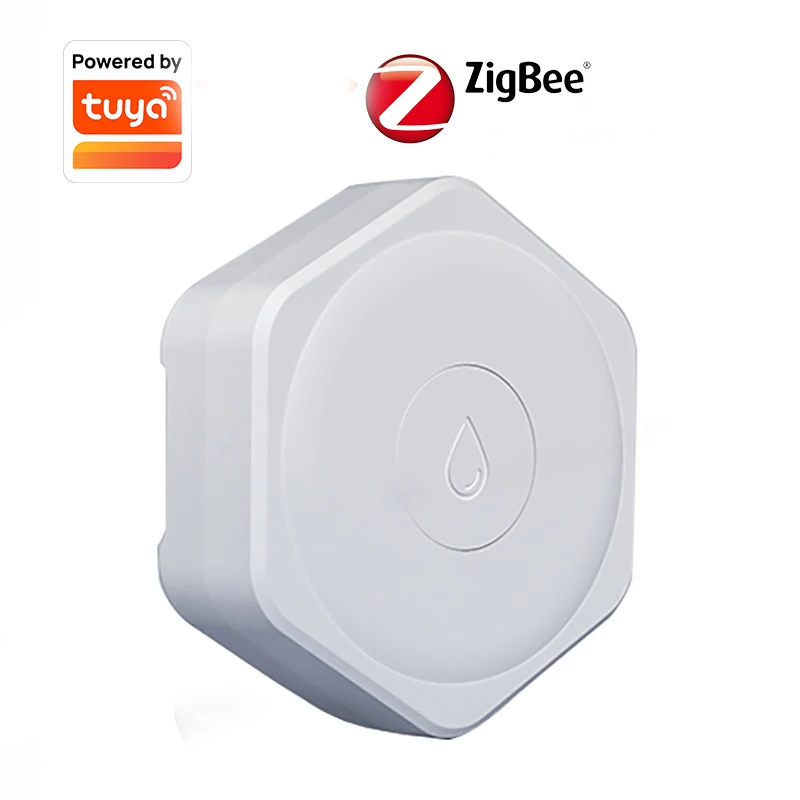 

Zigbee Smart Tuya Water Leakage Sensor Tuya Water Alarm Compatible With Tuyasmart / Smart Life APP Easy Installation Smart Home