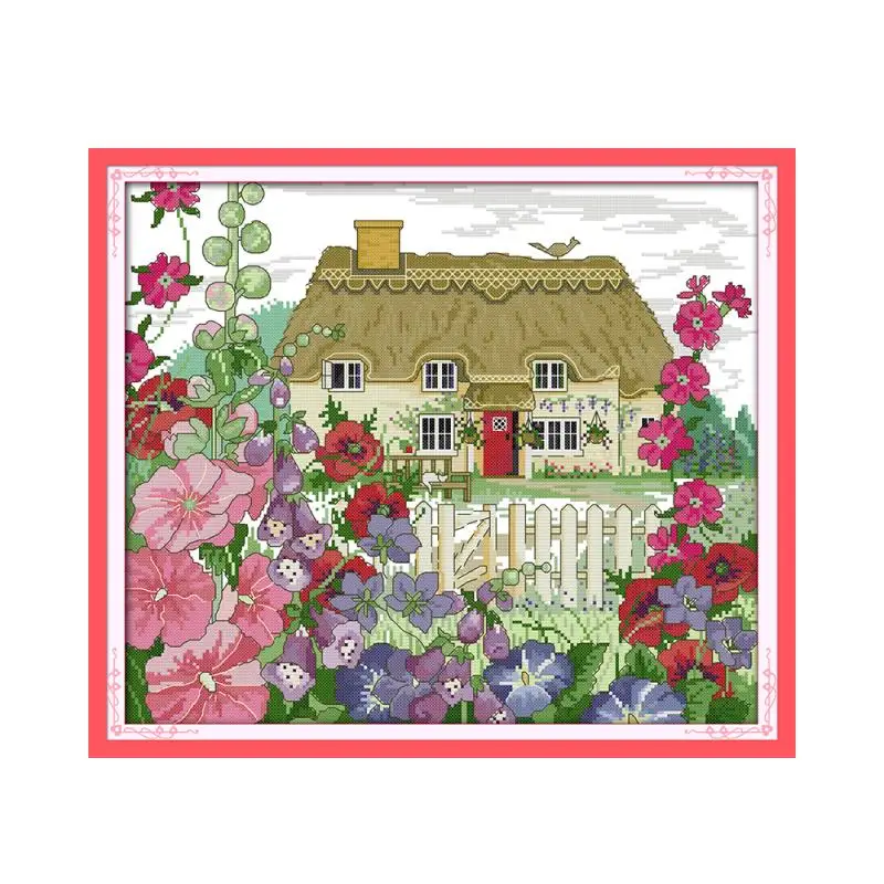 Картина с изображением домика кабины Morning glory рассчитана на холст DMC 14CT 11CT наборы