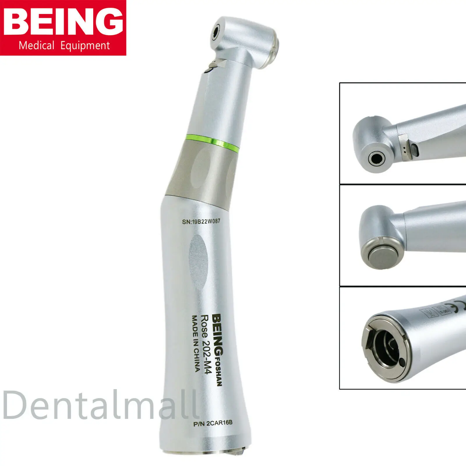 

BEING Dental Fiber Optic Endo 16:1 Reduction Intra Head Low Speed Contra Angle Fit KaVo NSK Handpiece
