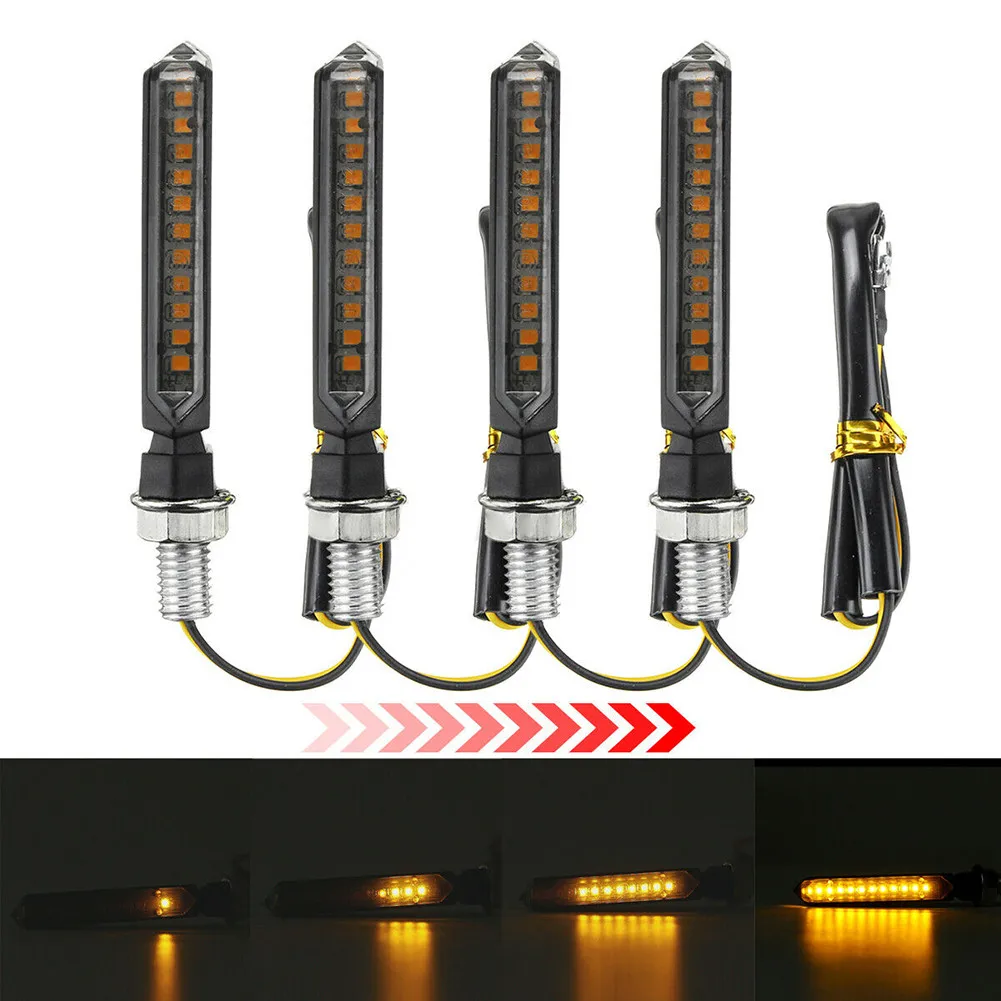 

ABS Plastic LED Turn Signal Chopper Flowing Water For APRILI For Suzuki For Yamah Indicators Lens Smoke Motorbike