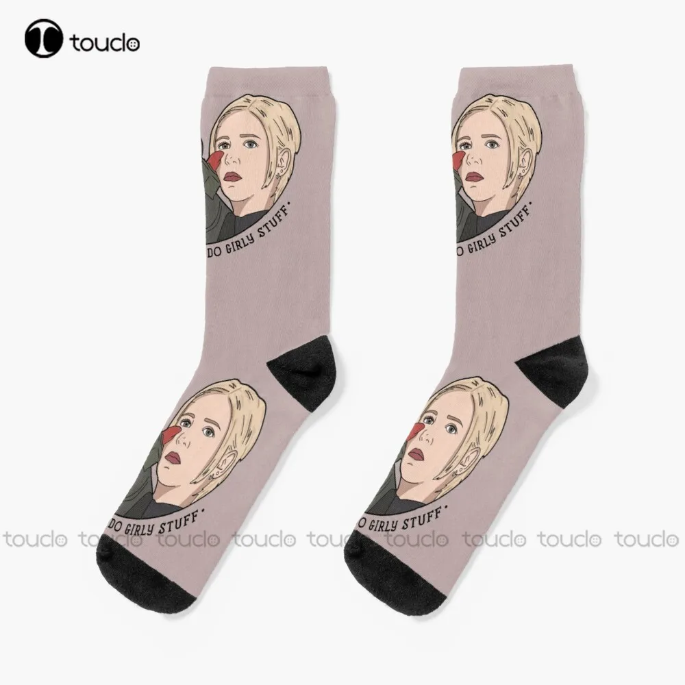 Buffy Summers Girly Stuff Socks Mens Socks Crew Unisex Adult Teen Youth Socks Design Cute Socks  New Popular Funny Gift