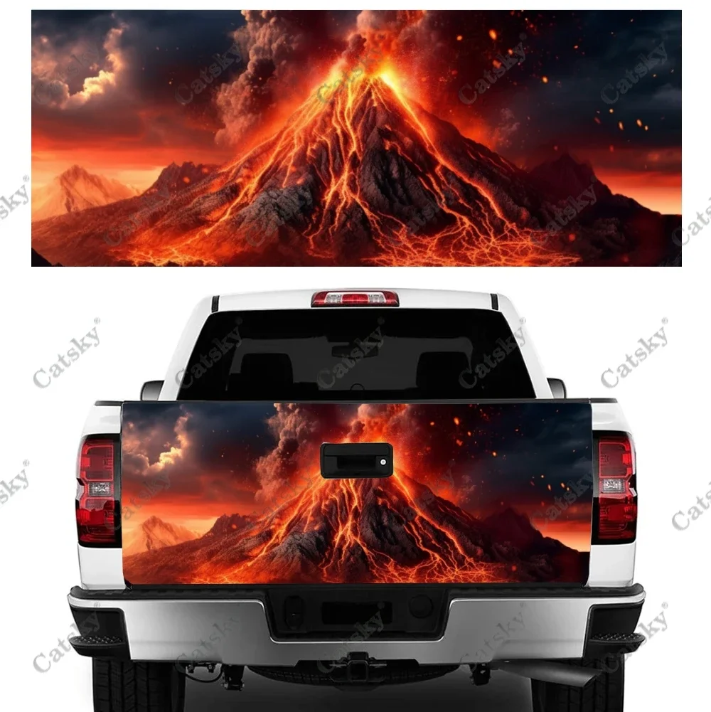 Volcano Erupting дизайн обмотка задней двери грузовика профессиональный класс материал