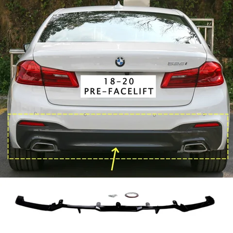 Для BMW 5 серии G30 G31 2018-2023 M-Sport LCI 520i 525i 530i 540i задний бампер сплиттер диффузор спойлер для губ автомобильный Стайлинг Bodykit