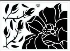 Цветковая наклейка на стену