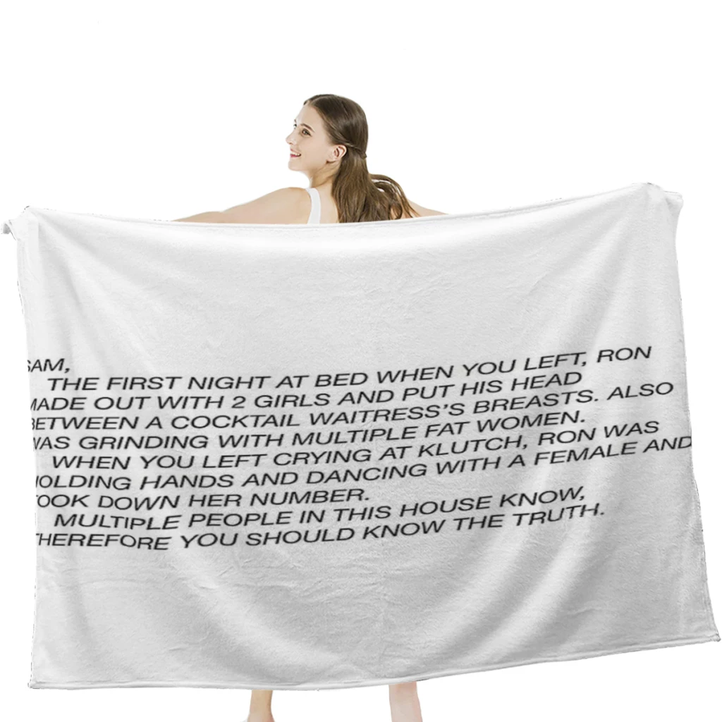 

Sam's Note Jersey Shore Throw Blanket Airplane Travel Decoration Soft Warm Bedspread
