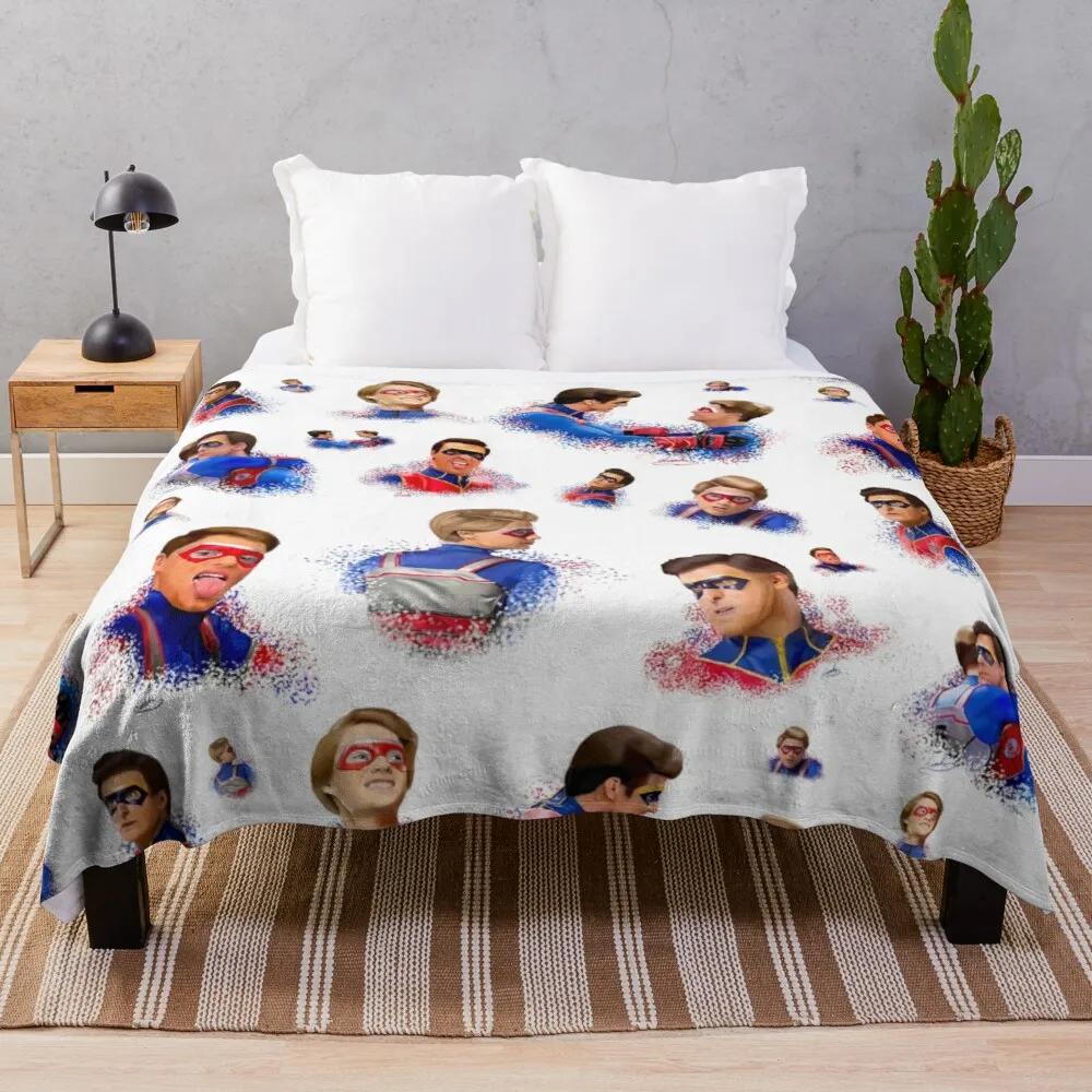 

Captain Man and Kid Danger Drawing Pattern Throw Blanket soft bed blankets