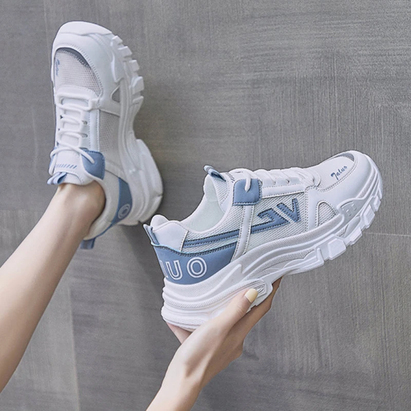 

Platform Women Sneakers Summer 2022 Mesh Lace-up Vulcanize Running Tennis Female Breathable Basketball Shoe Designer Women Shoes