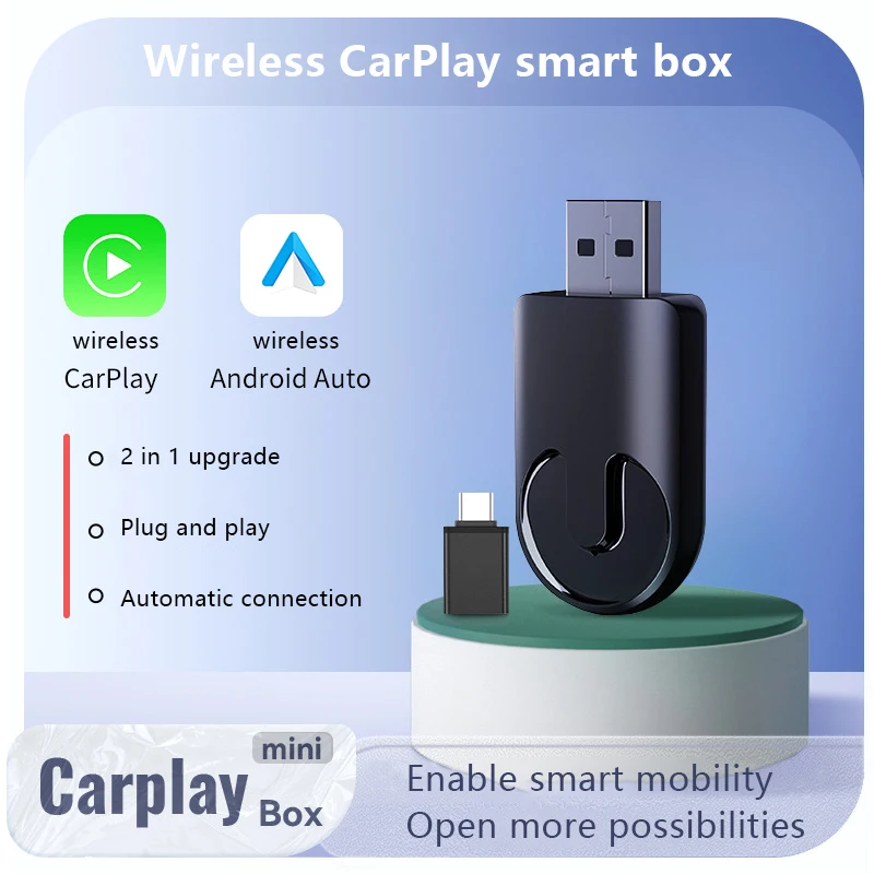 Беспроводной CarPlay Android автоматический беспроводной адаптер Smart Mini Box Plug And Play WiFi