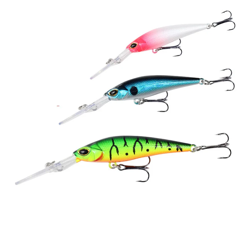 

TT-80051 6g 6cm Minnow Long Tongue Scuba Floating Bait Fishing Gear Mandarin Fish Warping Mouth Luya Simulation Bait