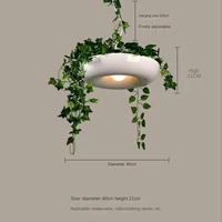 wrought iron chandelier indoor lighting loft flower pot lamp led lamps hall aluminum chandelier adjustable nordic home decor