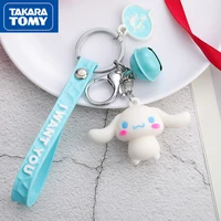 takara tomy hello kitty keychain pvc pendant keychain fashion backpack accessories car keyring mobile phone bag ornament gift