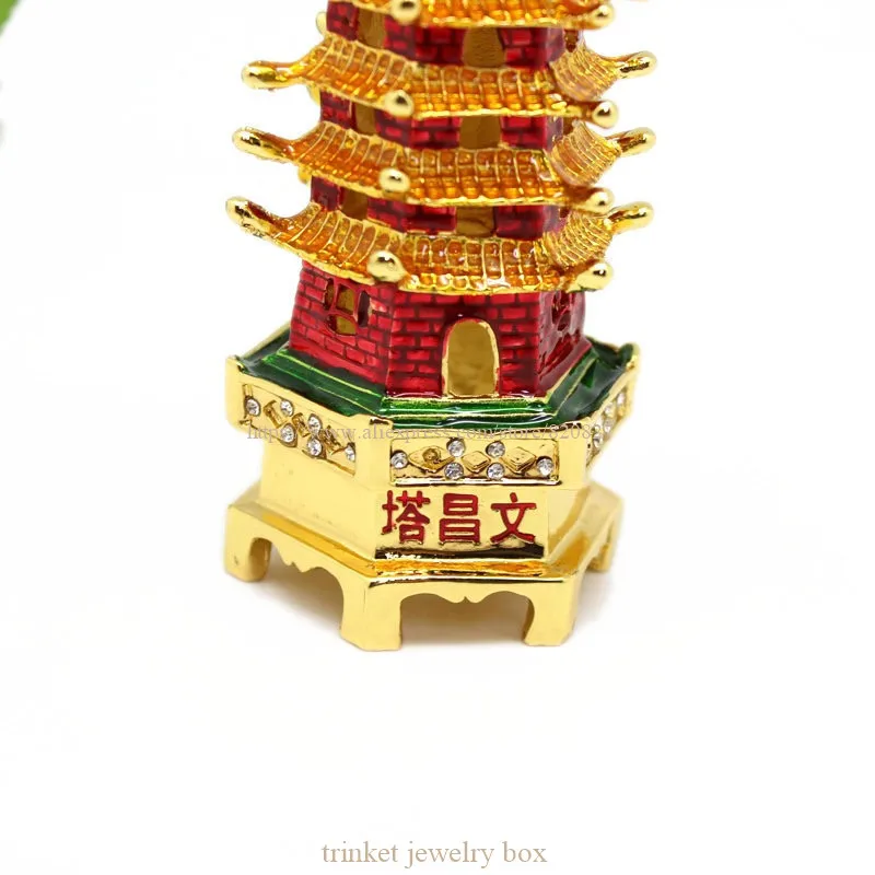Asia Fengshui  Wen Chang Tower Trinket Display Statue
