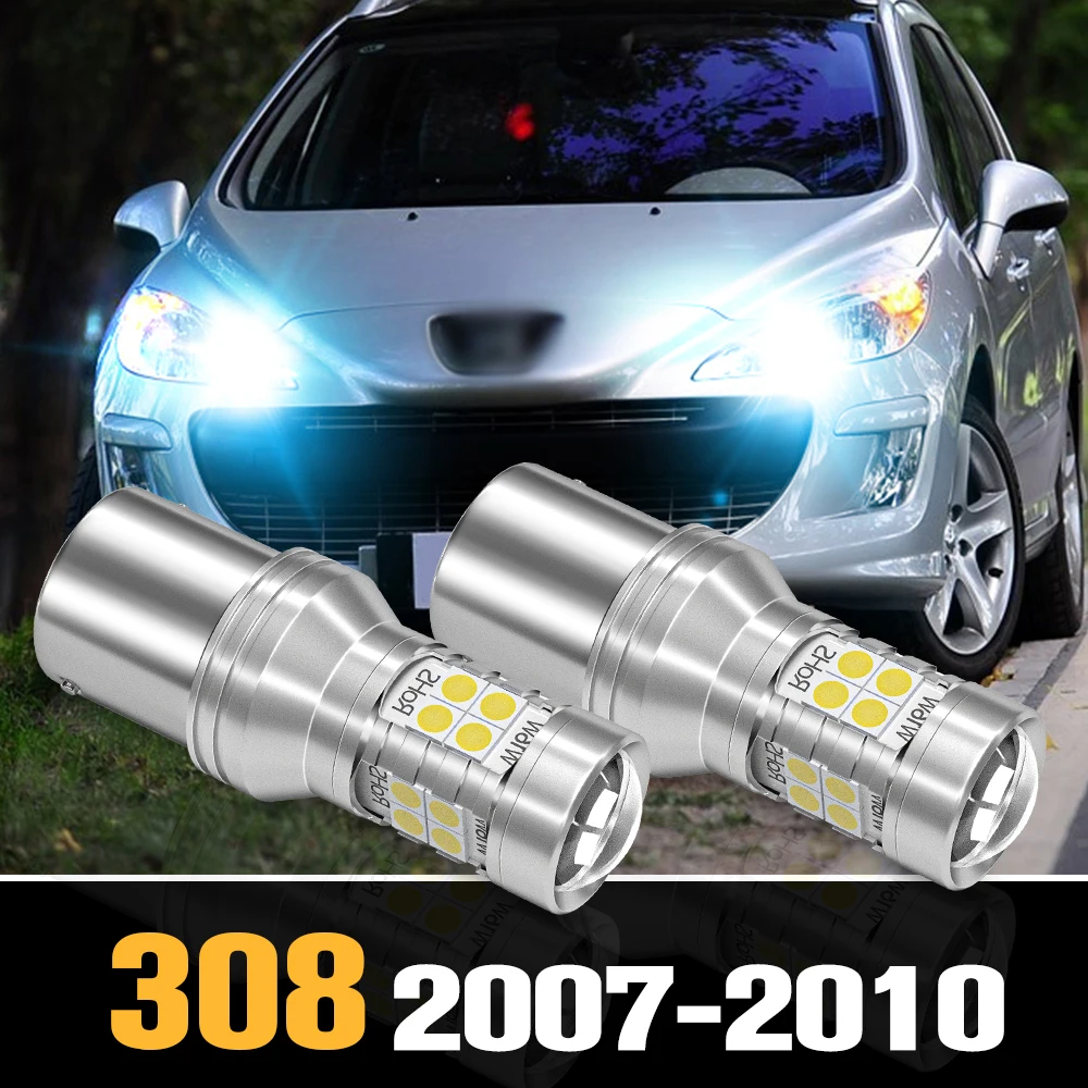

2pcs Canbus LED Daytime Running Light DRL Accessories For Peugeot 308 I 2007 2008 2009 2010