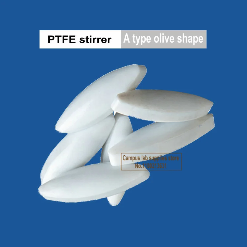 5pcs/10pcs Lab Magnetic Stir BarType-A  PTFE Rotor Olive Shape Magnet Stirrer Laboratory Supplies