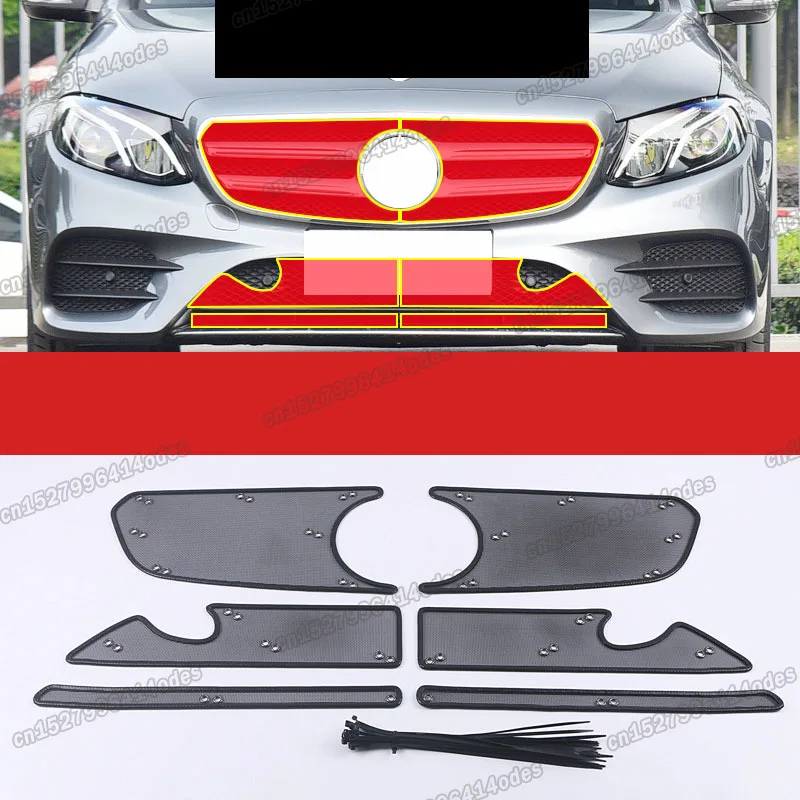 

car front grille anti-insect mesh protector net for mercedes benz e class w213 2016 2017 2018 2019 2020 2021 2022 accessories