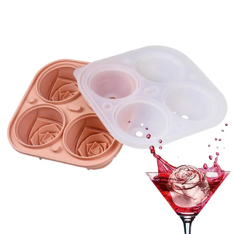 

Силиконовая форма для льда в форме розы, 4 отделения