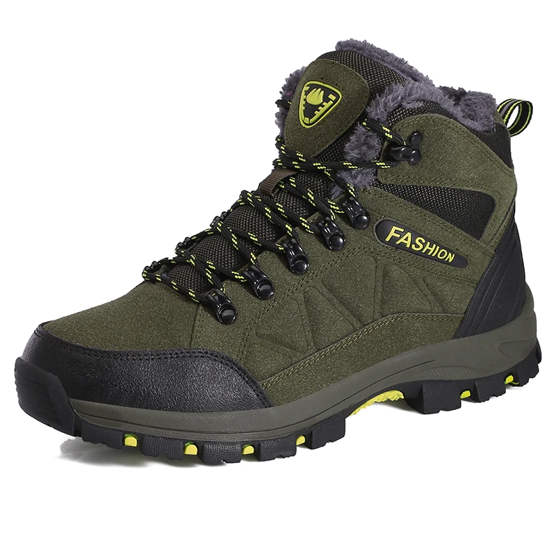 

Men Hiking Boots Winter Keep Warm Trekking Shoes Snow Boot Sports Climbing Outdoor Hunting Walking Sneakers With cotton