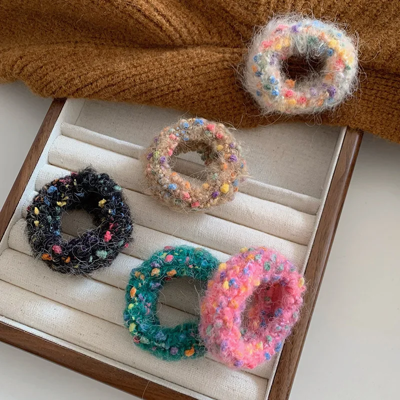 

Plush Cute Girl Autumn/Winter High Elastic Ball Hair Rope Sweet Plush Plush Heather Tie Hair Rubber Band Hair Accessories