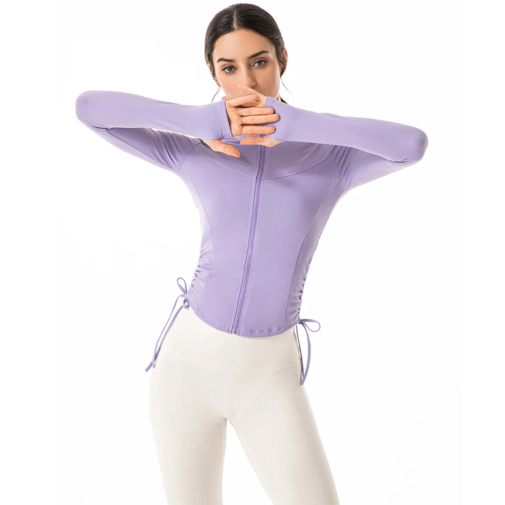 Боковой эластичный шнур для облегающей спортивной куртки с длинным рукавом