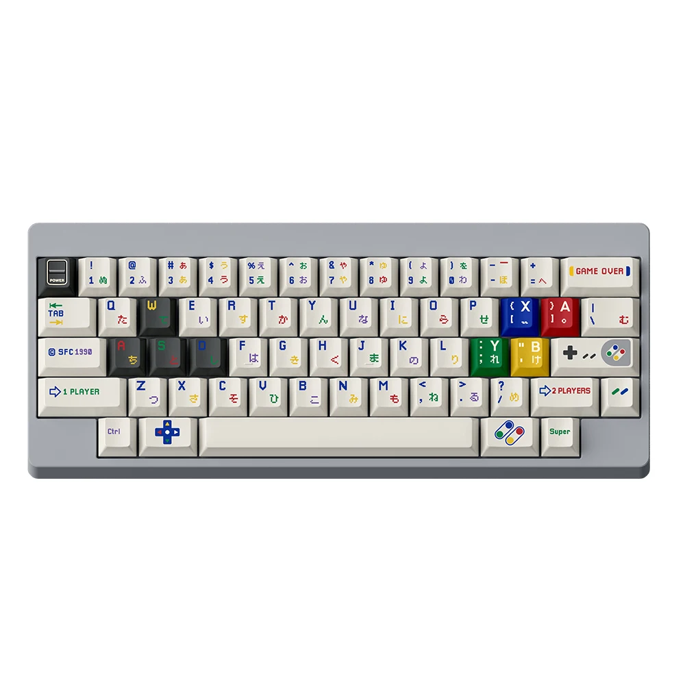 Колпачки для клавиш FBB SFC 1990 171 клавиш PBT Dye-Sub, индивидуальный профиль Cherry для игровой механической клавиатуры Mx Cherry Switch 68 75% комплект «сделай сам» (art.: 3920d0fa87259) - 3920d0fa87259