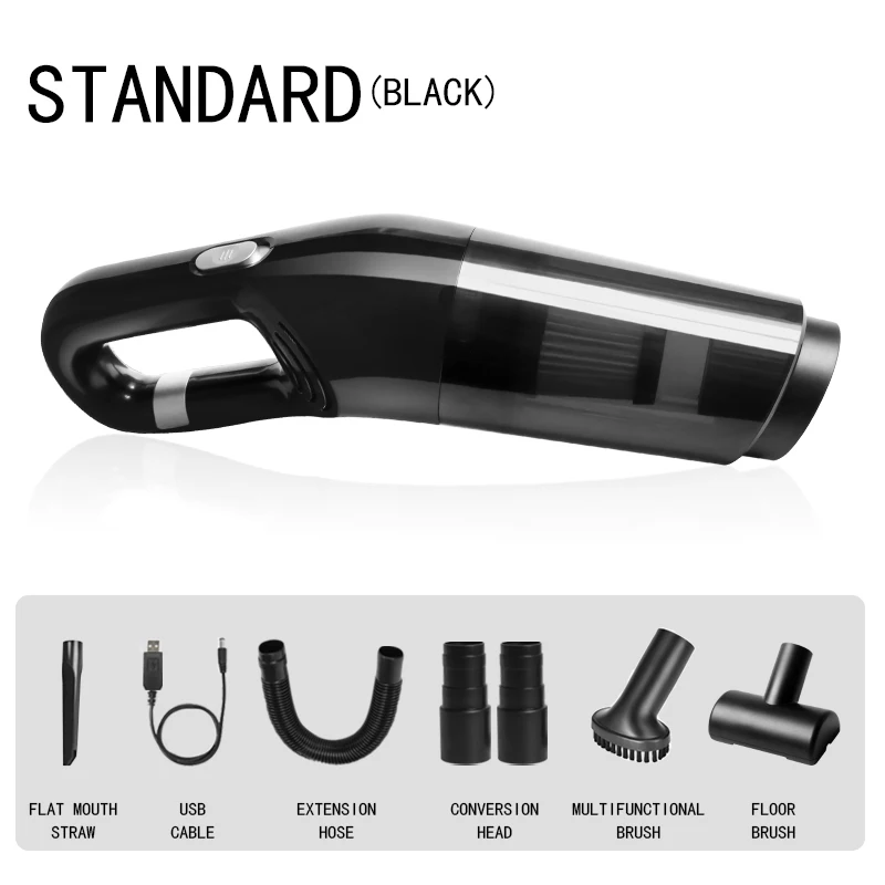 

Автомобильный пылесос для офиса, автомобиля, домашних питомцев, беспроводной бытовой пылесос с USB-зарядкой, 13000 па, ручные пылесосы