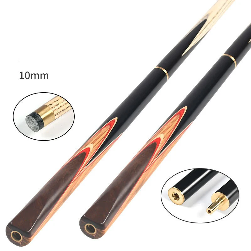 

Chinese style black eight English 10mm small head flower arrangement pool cue 3/4 double section snooker cue billiards member