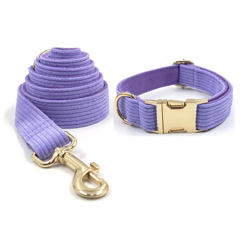 

Индивидуальный фиолетовый поводок для собаки роскошный мягкий Регулируемый для маленьких, средних и больших собак вельветовый Поводок Бес...