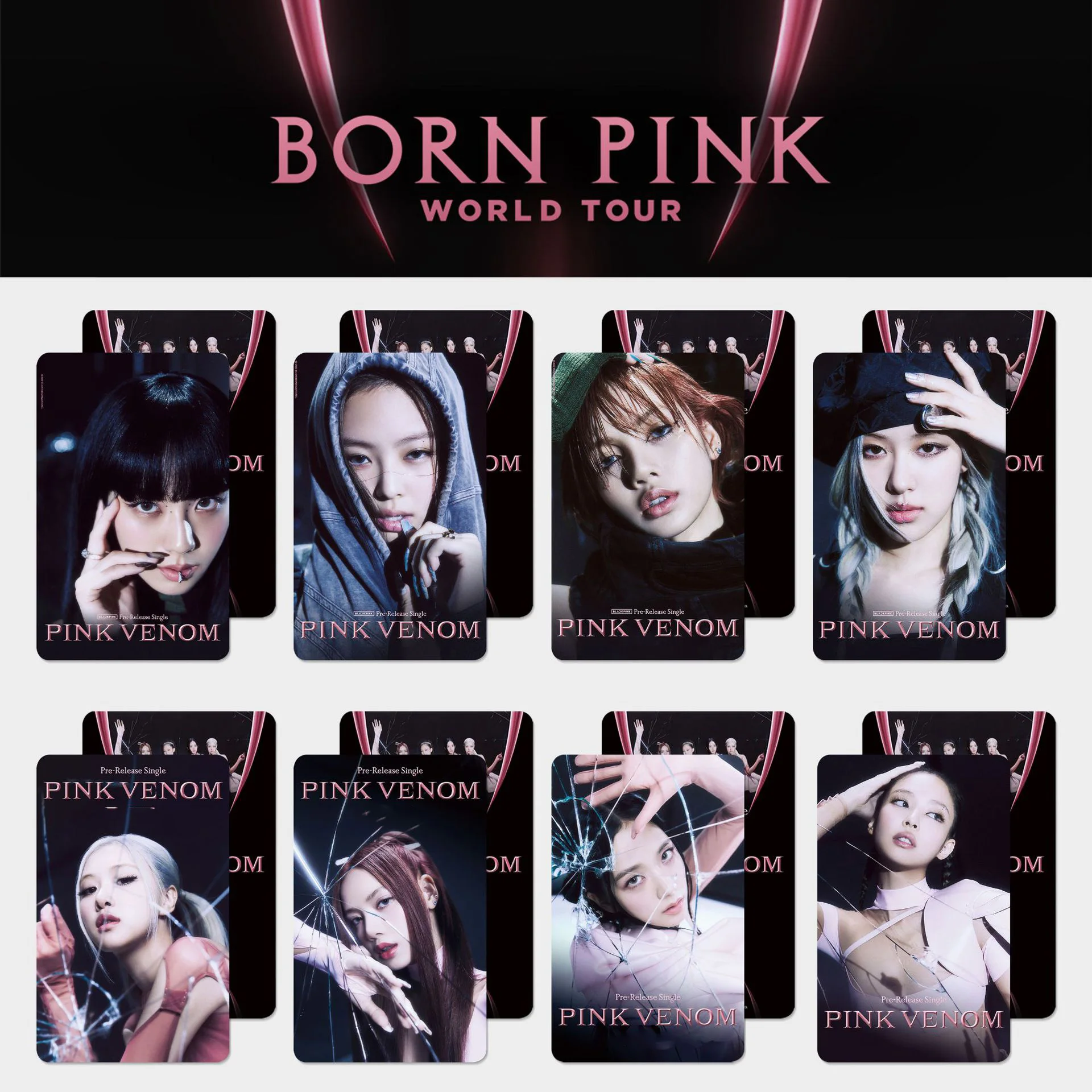 

8PCS Kpop JENNIE LISA Lomo Cards New Photo Album BORN Pink Venom K Pop Photocards Lomo Card Aespa Itzy KEP1ER Twice NewJeans