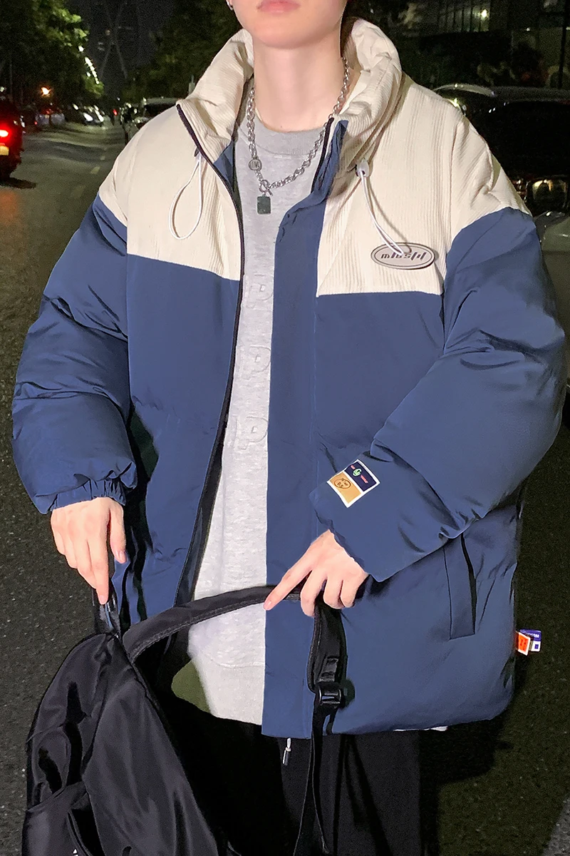 EOENKKY/Thickened Stand Collar Women Parkas Fashion Warm Winter New Coats Unisex Loose Casual Male Cotton Padded Jackets