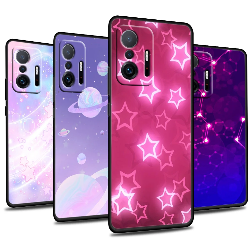 

Lovebay Laser Love Heart For Xiaomi Mi 11 10 Ultra 11T 10T Note10 Pro Lite 11i 10i 10S 5G Soft Silicone Black Phone Case