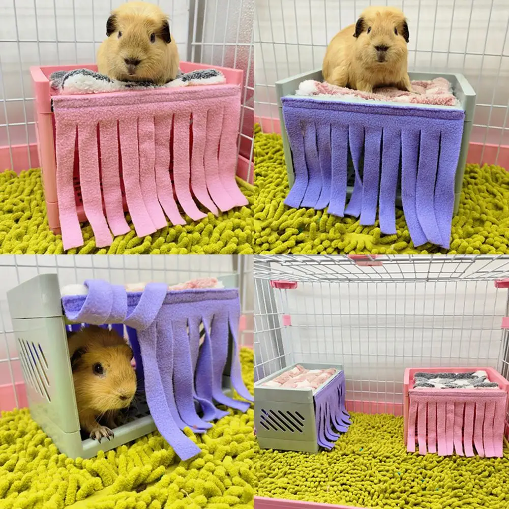 

NEW Hide House Bed Tassel Door Curtain Soft Comfortable Washable Small Animals Cage Accessories For Guinea Pig