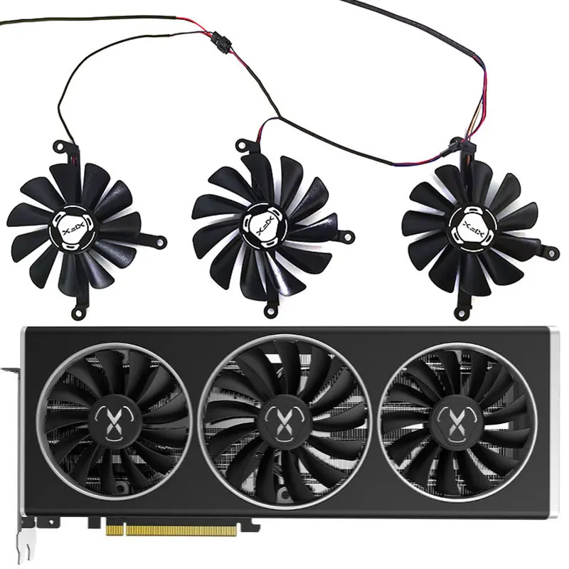 

RX 6700 XT Video Card Fan DC 12V 0.45A 4 Pin GPU Cooling Fan For XFX RX 6700 XT 12GB Overseas Edition OC Graphics Card