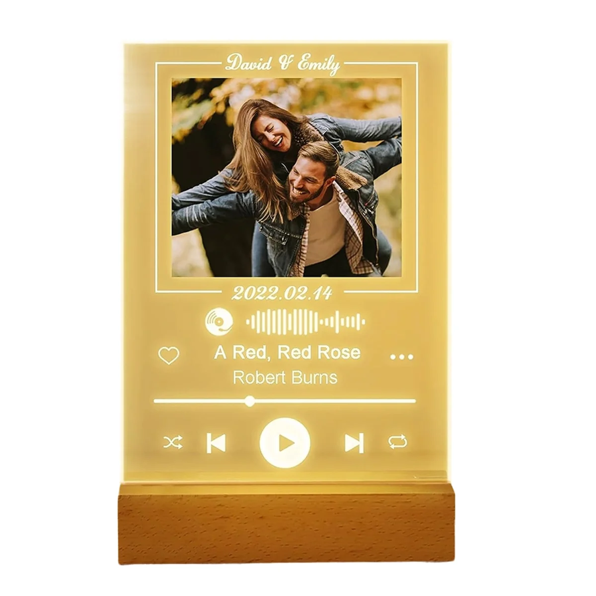 

Plaque with Photo Personalized for Boyfriend Girlfriend, Custom Plaque with Picture, Custom Song Plaque with Color