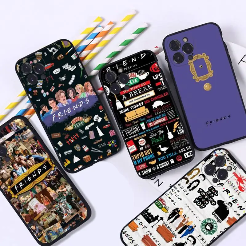 

friends tv show Phone Case For iPhone 8 7 6 6S Plus X SE 2020 XR XS 14 11 12 13 Mini Pro Max Mobile Case