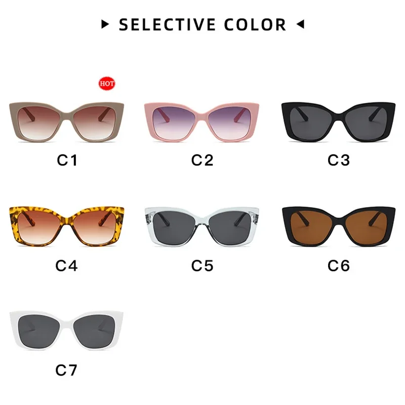 Солнцезащитные очки кошачий глаз UV400 для мужчин и женщин винтажные Роскошные