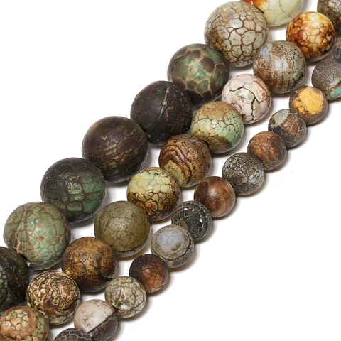 ГМB724 черные, коричневые, зеленые бусины из агата 6/8/10 мм