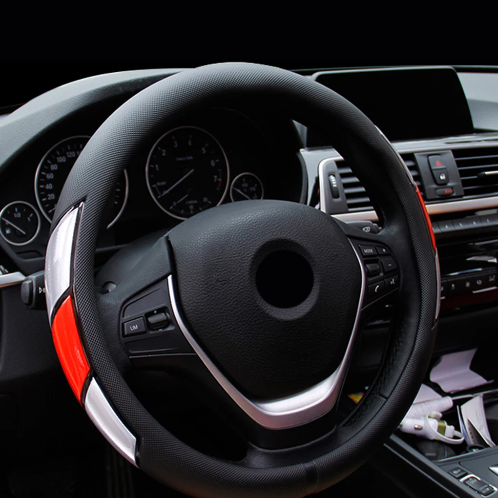 

Универсальный Противоскользящий спортивный дизайнерский кожаный чехол на руль, черный, синий