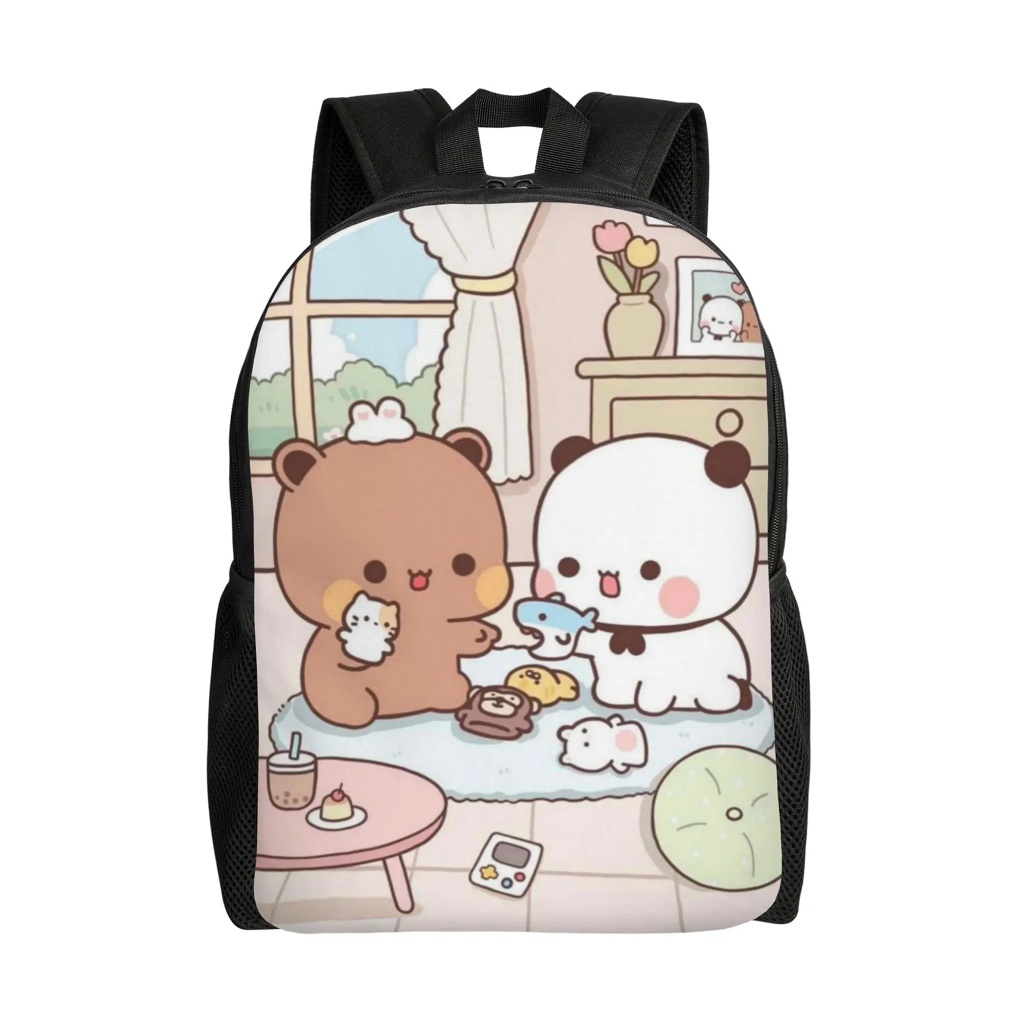 Фото Рюкзак Cute Bear Bubu Dudu для мужчин, женщин, подростков, школьный, деловой, повседневный, для ноутбука, сумка через плечо, для активного отдыха №1