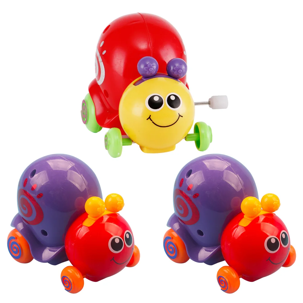 

3pcs Cartoon Snail Toys Wind Toys Kid Early Learning Toys Adorable Ornaments