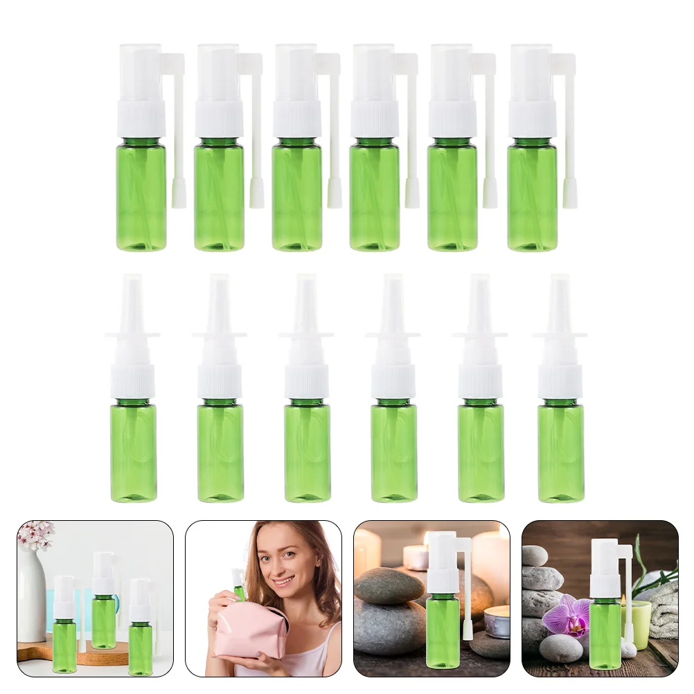 

12 Pcs Spray Bottle Plastic Sub Bottles Empty Travel Nasal Outdoor Medical Refillable Cosmetics Small