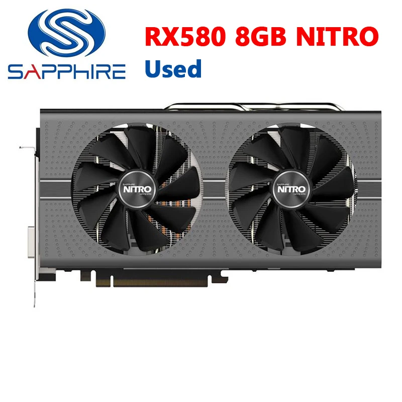 

Б/у видеокарты SAPPHIRE RX580 8G Nitro + Ограниченная серия 2304SP 256Bit GDDR5 видеокарта для AMD RX 500 RX 580 8 Гб Nitro