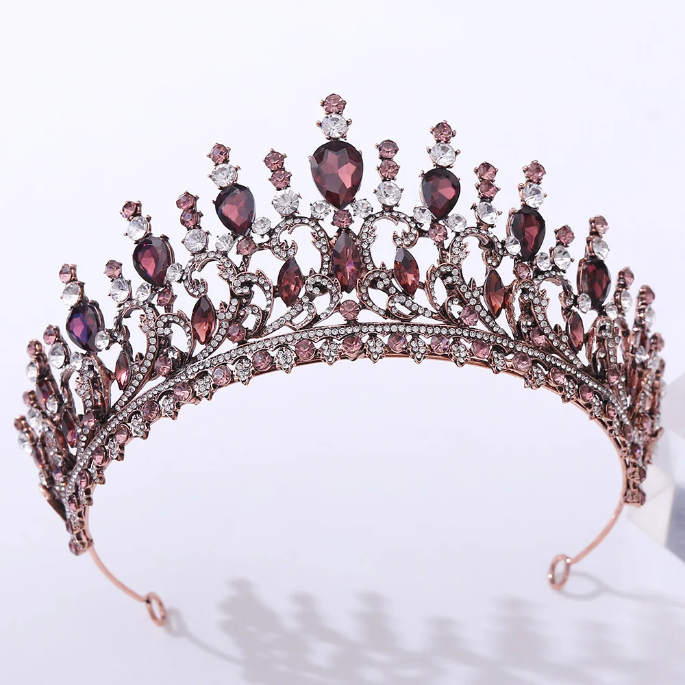 

Bride Wedding Hair Jewelry Accessories Retro Baroque Tiaras and Crowns Rhinestone Headbands for Women Girls Fairy Hairbands