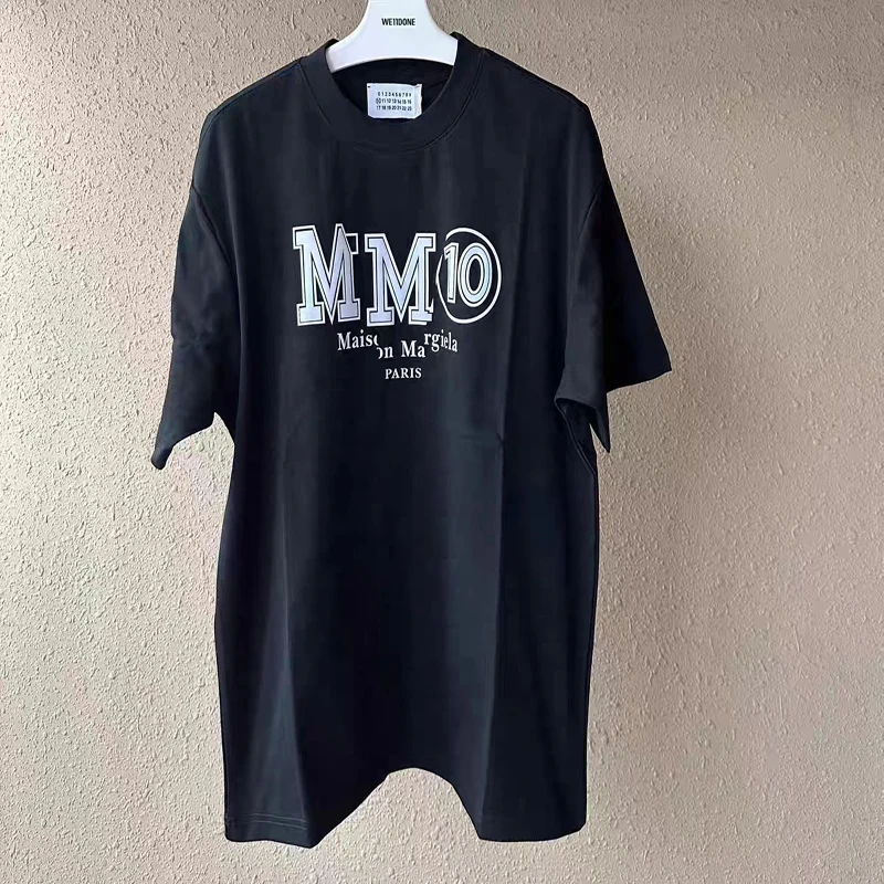 

Y2K Puff Print Paris MM10 MM6 Margiela T-Shirts Summer Casual Short Sleeve Men Women High Quality Streetwear T-Shirt Top Tees GY