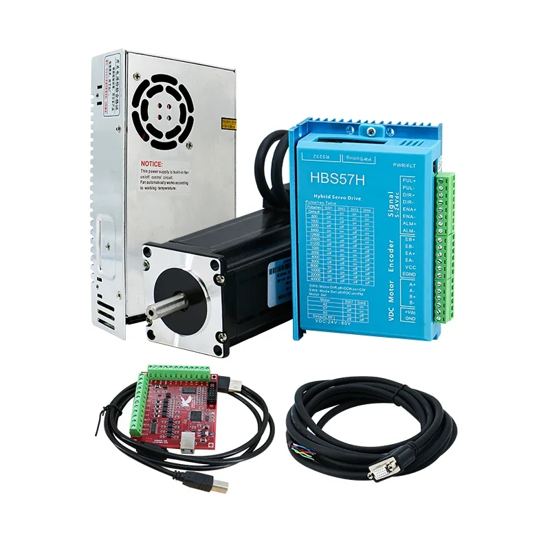 Двигатель с замкнутым контуром 2 Нм + гибридный сервопривод HBS57H MACH3 для фрезерного