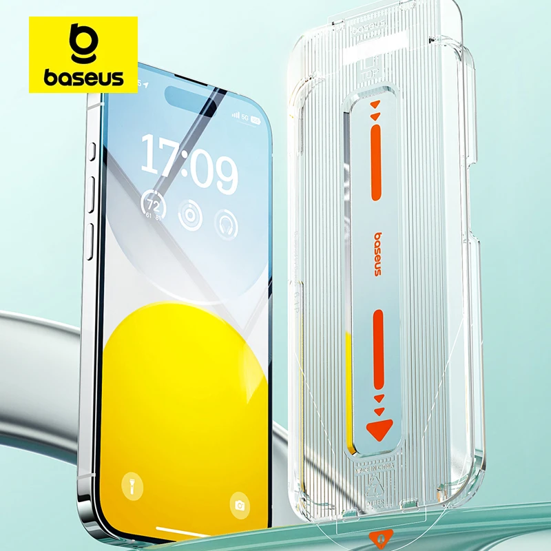 Закаленное стекло Baseus для iPhone 16 Pro Max защита экрана с комплектом очистки