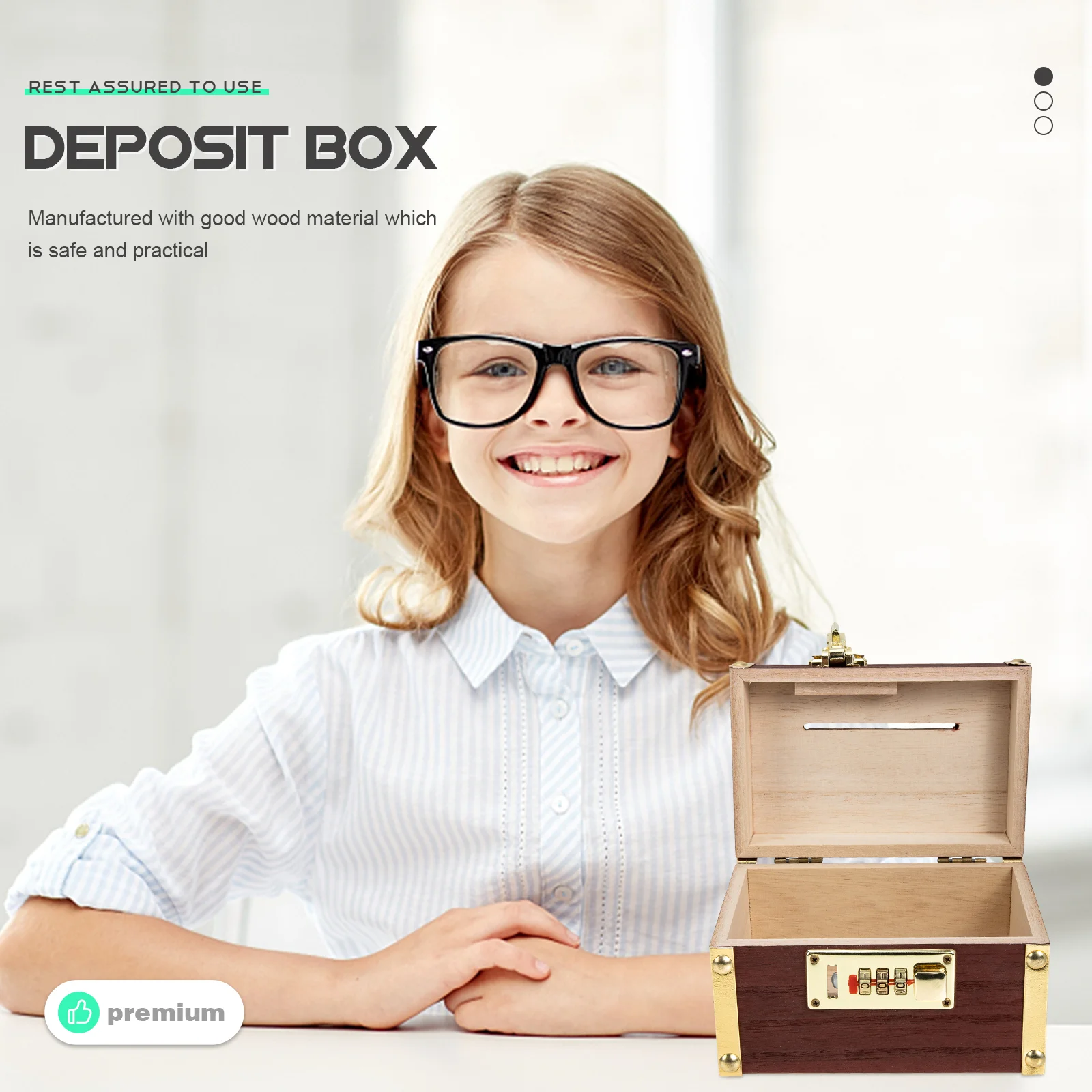 

Box Treasure Woodenstorage Bank Wood Jewelry Vintage Money Piggyboxes Lockkeepsake Decorative Pirate Saving Case Trinket Retro