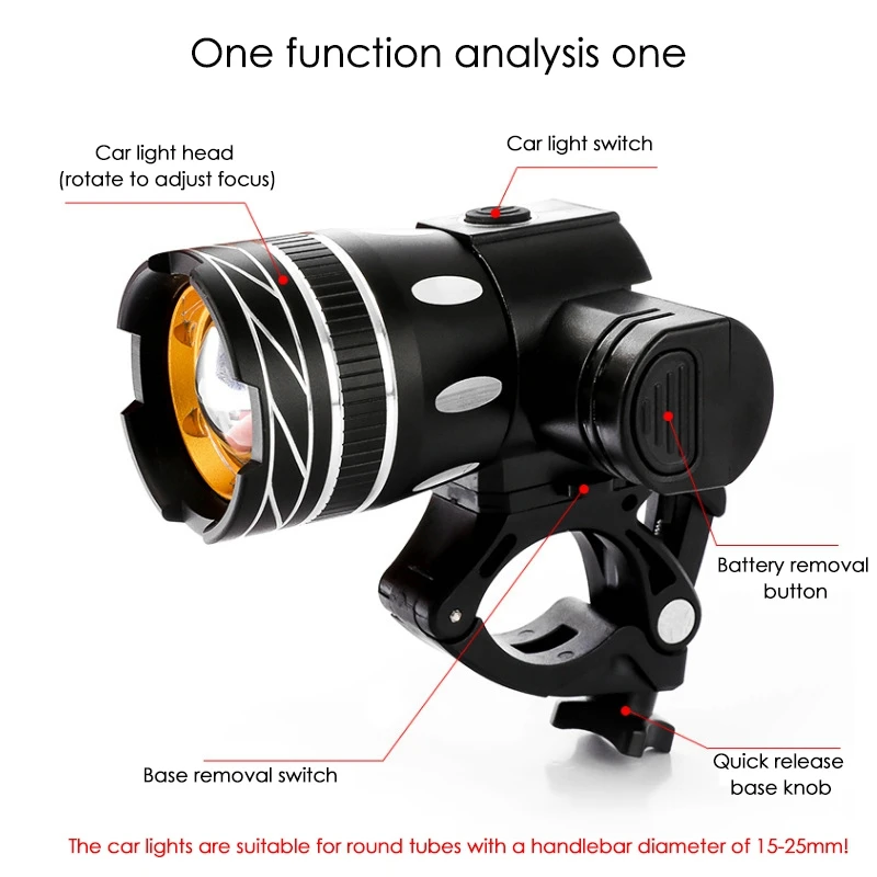 Фонарь для электроскутера аккумуляторная противотуманная фара с USB Ninebot Max G30 ES2 ES4