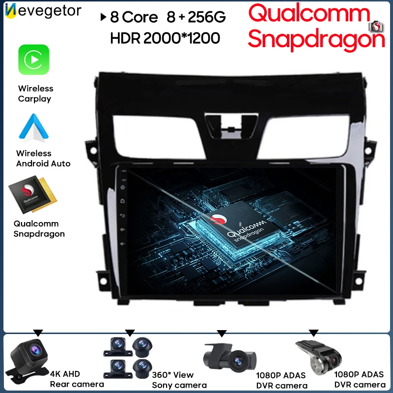 

Android 13 No 2din DVD для Nissan Teana Altima 2013 2014 2015 беспроводной Android Авто Bluetooth Carplay GPS навигация задняя камера